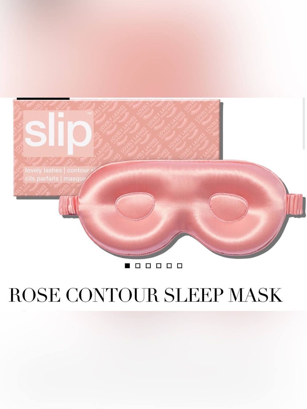 NIB SLIP Lovely Lashes Contour Sleep Mask - Pink